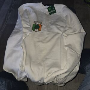 St Patricks Day Ireland Crest White Sweatshirt Hallmark Brand